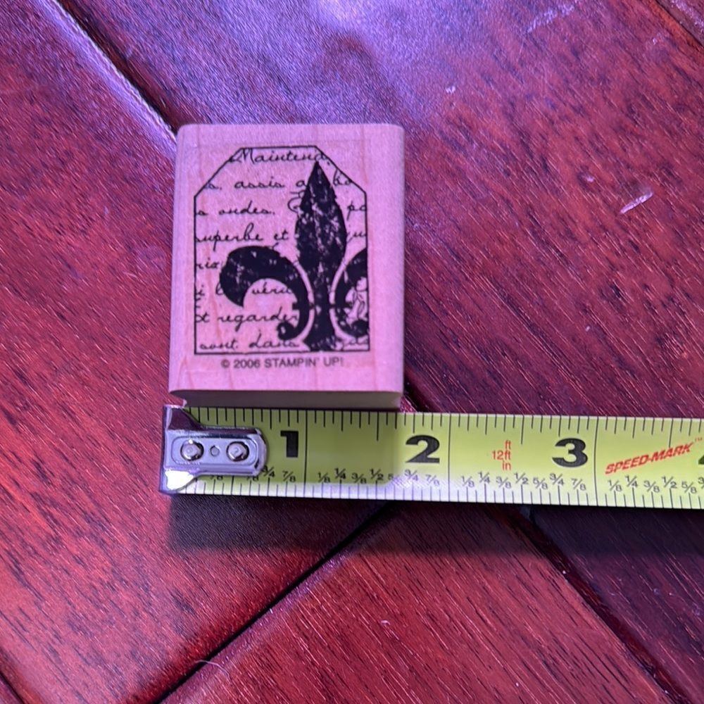 Stampin' Up! Black Fleur-de-Lis Rubber Stamp